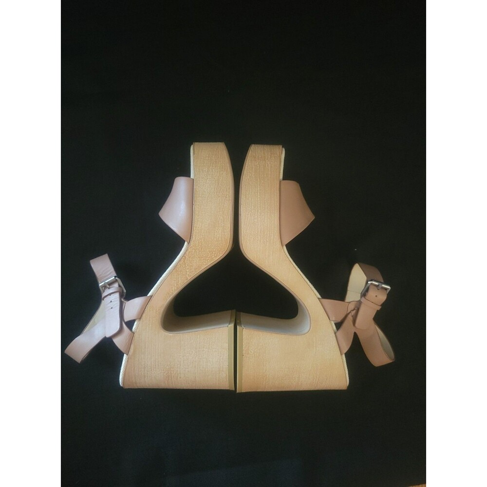 Dolce Vita Elly Platform tan leather ankle strap block heal size 10 Boho Anthro - Picture 8 of 10